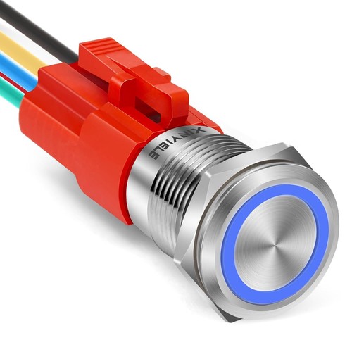 16mm 12v waterproof push - 16mm,