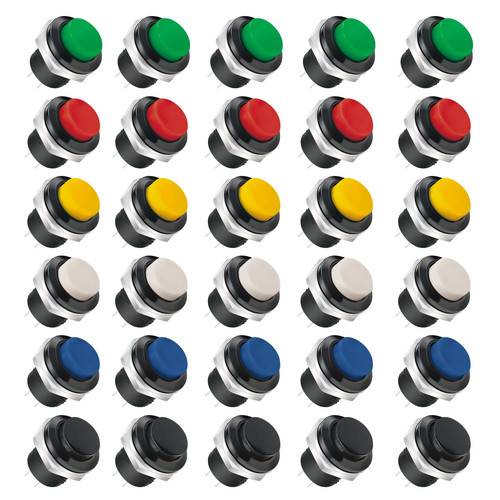 30pcs 15mm push - push, button