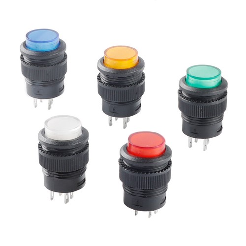 16mm round push - 16mm, button