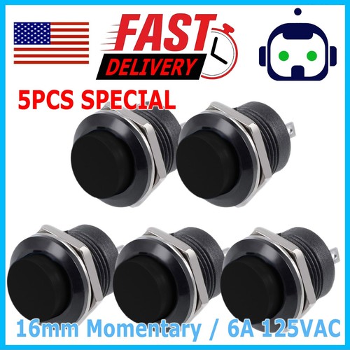 Pcs black normally open 16mm - normally,