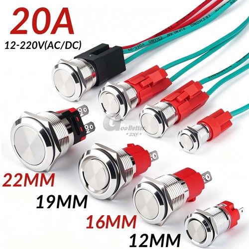 22mm 20a metal - metal, push