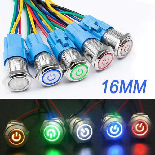 16mm 12v led off waterproof - 12v,