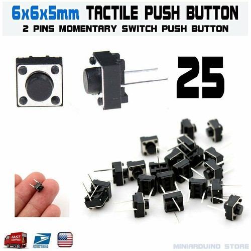 25pcs 6x6x5mm pin pcb - 2,