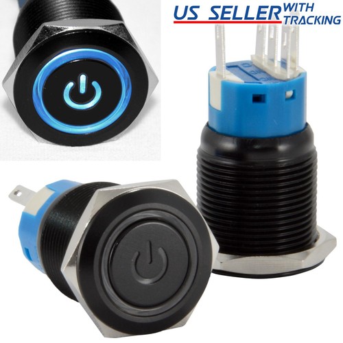 19mm 12v latching - 12v, button