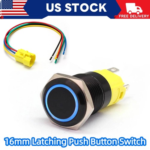 16mm waterproof latch off - waterproof, on/off