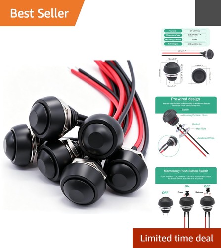 Mini 12mm push - 12mm, switch